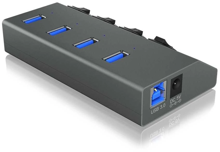 Icy Box 4 IB-HUB1405C Uosto centras USB 3.0