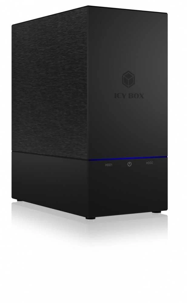 ICY BOX IB-RD3621-C31 išorinis 2 skyrių RAID korpusas, skirtas 2 x 2,5 colio arba 3,5 colio SATA diskams