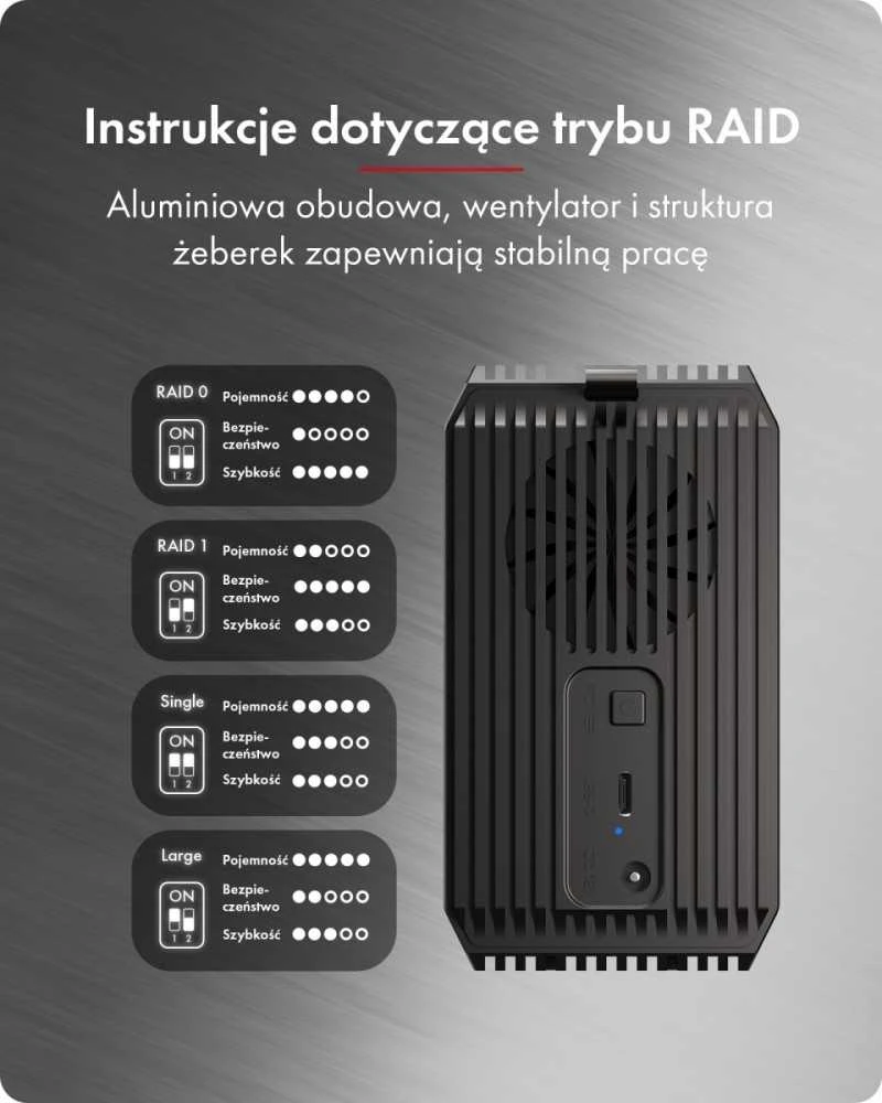 Icy Box RAID sistemos nustatymų instrukcija