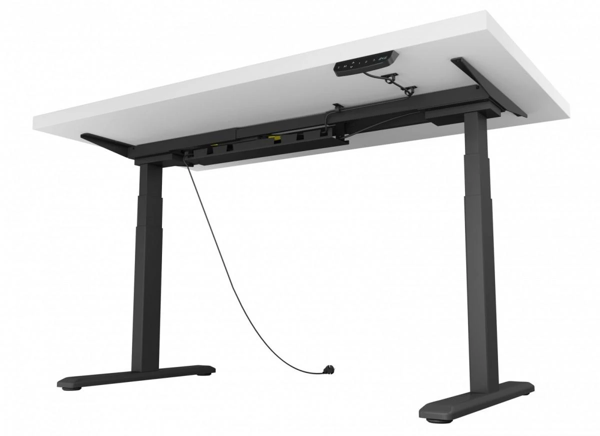 Icy Box RaidSonic ICYBOX IB-EW205B-T Ergonomiškas stalo rėmas Motorizuotas sprendimas sėdėti / stovėti su BIFMA sertifikatu