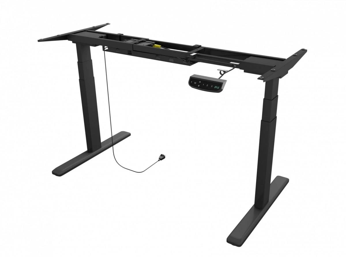 Icy Box RaidSonic ICYBOX IB-EW205B-T Ergonomiškas stalo rėmas Motorizuotas sprendimas sėdėti / stovėti su BIFMA sertifikatu