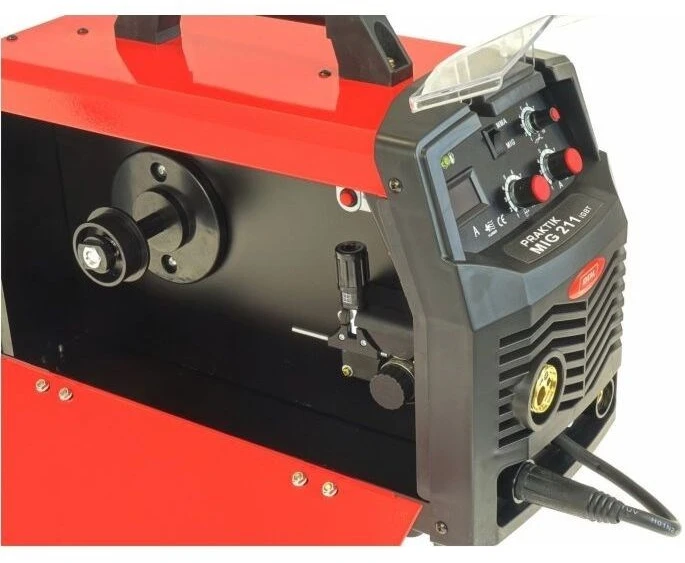 Ideal PRAKTIK MIG 211 MMA Digital - Pusiau automatinis FLUX/MIG-MAG/MMA suvirinimo aparatas, min. suvirinimo srovė: 30A, maks. suvirinimo srovė: 200A, nominali galia: 6,2 kW, maitinimo šaltinis: 230V