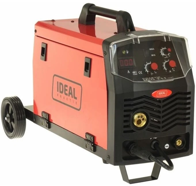 Ideal PRAKTIK MIG 211 MMA Digital - Pusiau automatinis FLUX/MIG-MAG/MMA suvirinimo aparatas, min. suvirinimo srovė: 30A, maks. suvirinimo srovė: 200A, nominali galia: 6,2 kW, maitinimo šaltinis: 230V