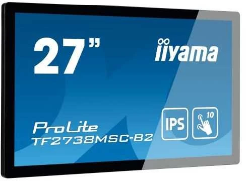 Iiyama prolite tf2738msc-b2 monitorius komputerowy 68,6 cm (27") 1920 x 1080 px full hd led ekran dotykowy przeznaczony dla wielu użytkowników juoda