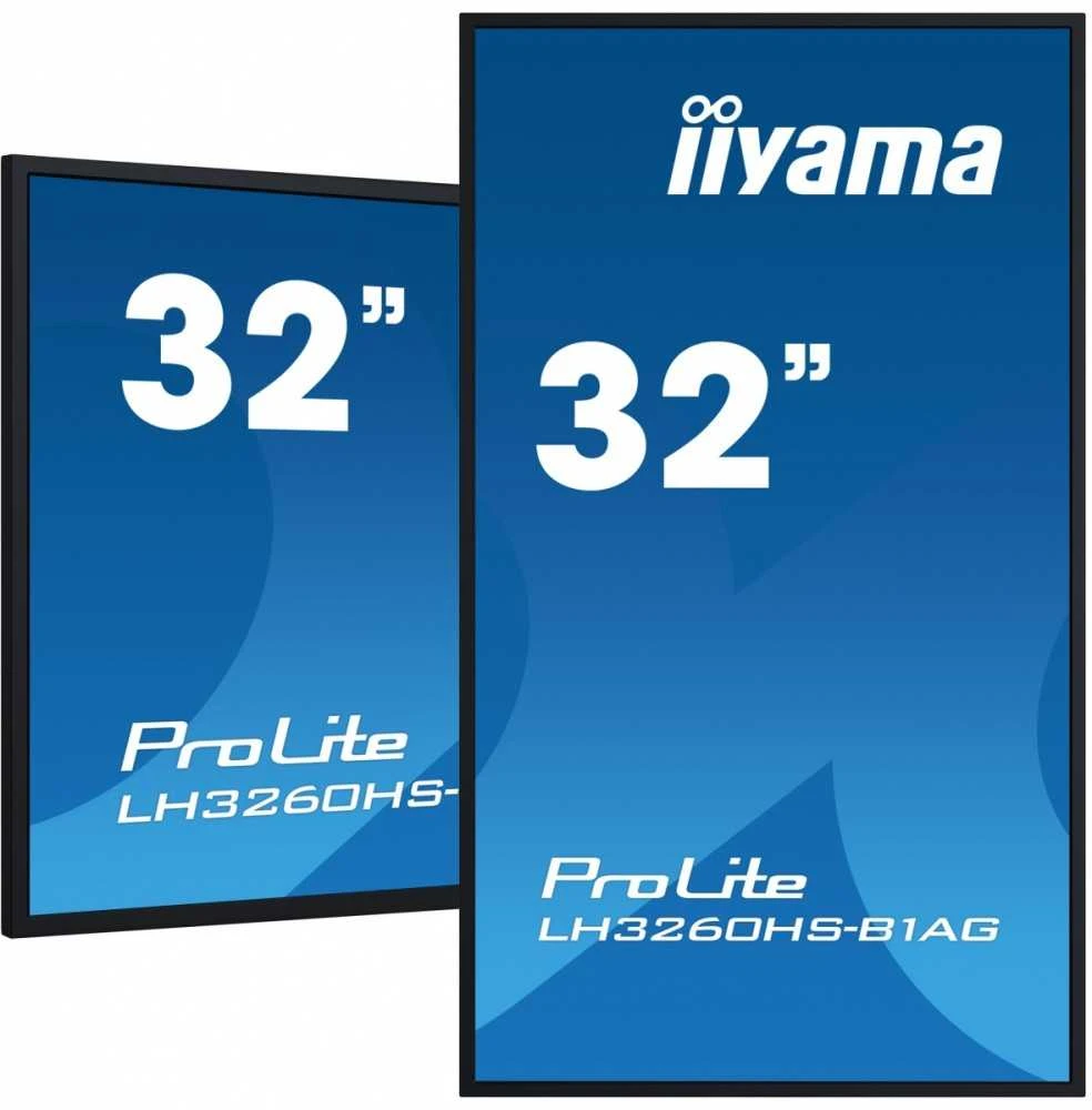Monitorius IIYAMA LH3260HS-B1AG 32 colių 1920x1080 FHD VA skydelis Haze 25perc 500cd/m kraštovaizdžio ir portreto sieninis laikiklis įtrauktas