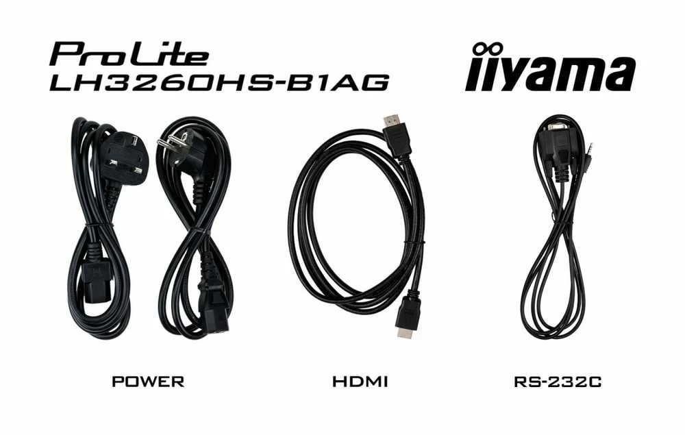 Monitorius IIYAMA LH3260HS-B1AG 32 colių 1920x1080 FHD VA skydelis Haze 25perc 500cd/m kraštovaizdžio ir portreto sieninis laikiklis įtrauktas