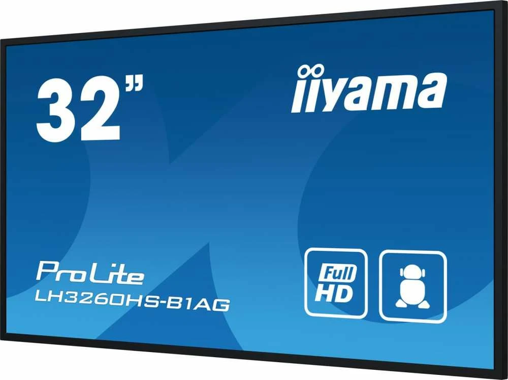 Monitorius IIYAMA LH3260HS-B1AG 32 colių 1920x1080 FHD VA skydelis Haze 25perc 500cd/m kraštovaizdžio ir portreto sieninis laikiklis įtrauktas