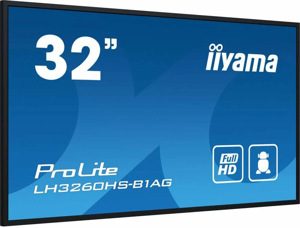 Monitorius IIYAMA LH3260HS-B1AG 32 colių 1920x1080 FHD VA skydelis Haze 25perc 500cd/m kraštovaizdžio ir portreto sieninis laikiklis įtrauktas