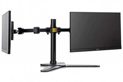 Monitorius Iiyama ds1002d-b1 2 ekrano laikiklis, reguliuojamas aukštis, pasukamas