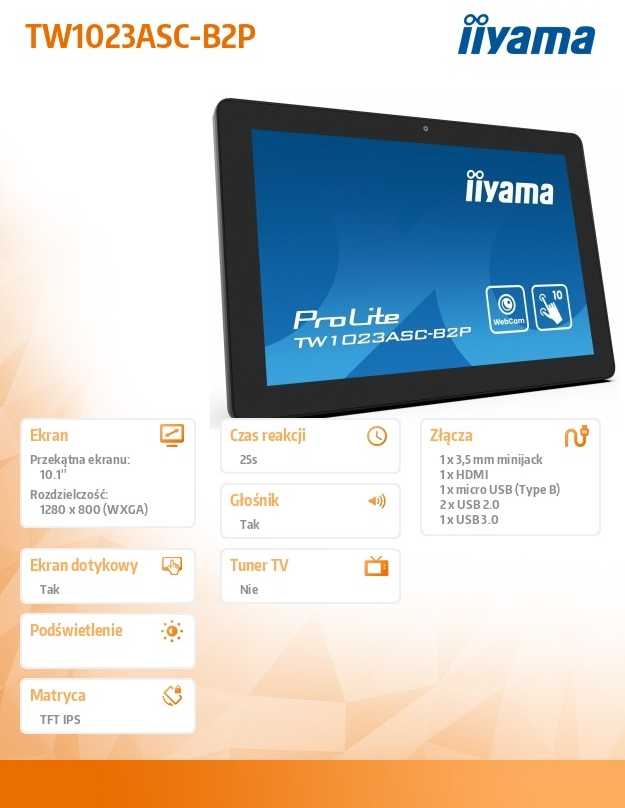Monitorius iiyama ProLite TW1023ASC-B2P