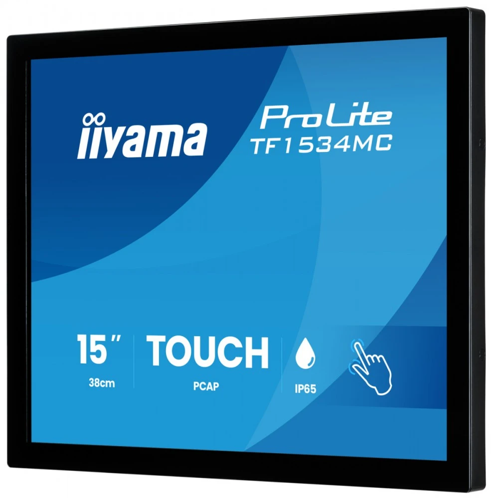 Monitorius iiyama 38.0cm (15'') 4:3 M-Touch HDMI+DP (TF1534MC-B8X)