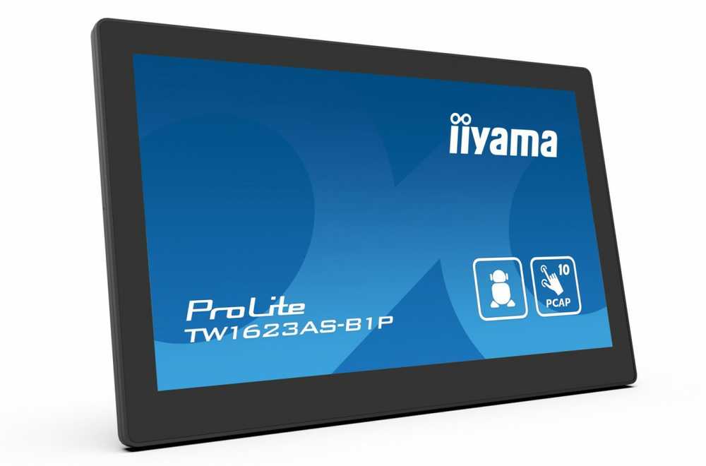 Monitorius IIYAMA TW1623AS-B1P 15,6 colių skydinis kompiuteris Rockchip RK3568 4GB 32GB su Android 13