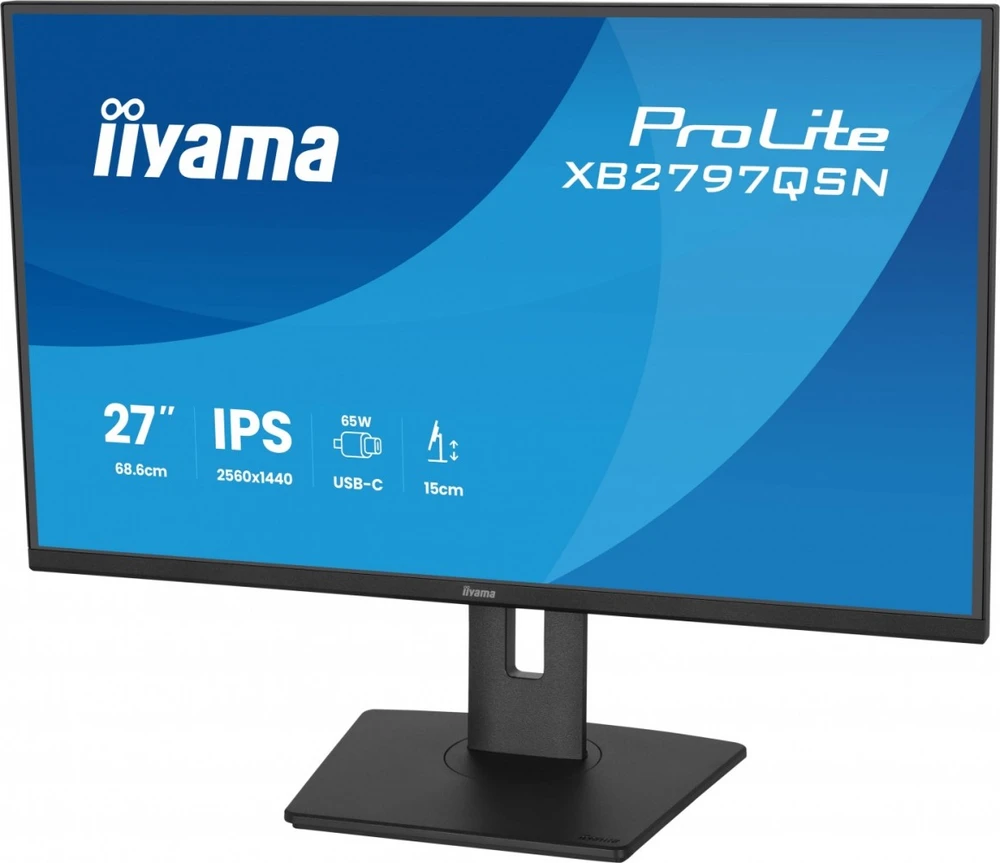 Monitorius iiyama ProLite XB2797QSN-B1 - 75Hz | QHD | IPS | 27" | USB-C PD65W | LAN