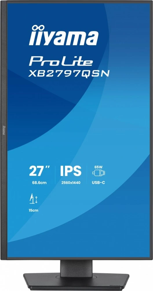 Monitorius iiyama ProLite XB2797QSN-B1 - 75Hz | QHD | IPS | 27" | USB-C PD65W | LAN
