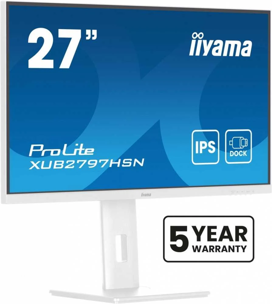 iiyama ProLite XUB2797HSN-W2 computer monitorius 68.6 cm (27") 1920 x 1080 pikselių Full HD LED Baltas