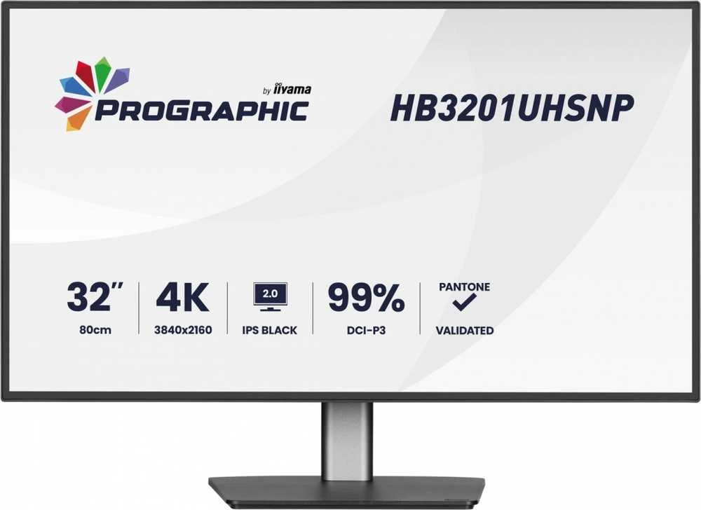 Monitorius iiyama ProGraphic HB3201UHSNP-B1 - IPS | 4K | USB-C PW96W | 31,5"