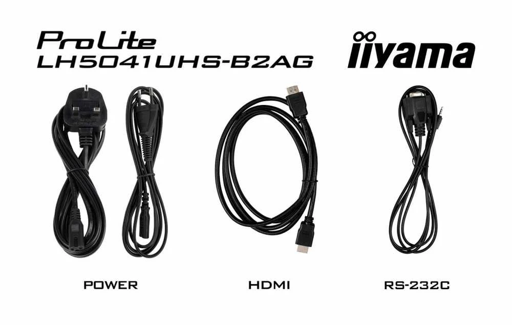 Monitorius IIYAMA LH5041UHS-B2AG 50 colių 3840 x 2160 UHD VA skydelis 500 cd/m2 5000:1 statinis kontrastas 9,5 ms kraštovaizdžio arba portreto režimas