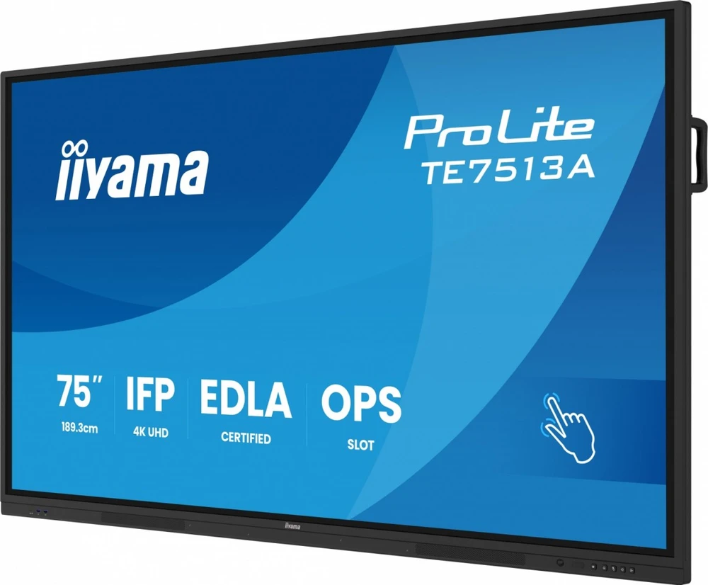 Monitorius IIYAMA 75inch iiWare21E EDLA -Google-GMS-apps Android 14 16 summer 2026 Octa-core SOC 6/128GB 40-Points PureTouch IR+