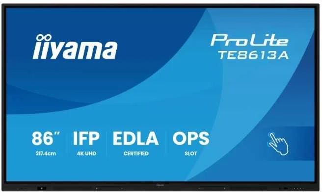 Monitorius Iiyama TE8613A-B2AG 86IN UHD IR 40P - TOUCH AG WITH INTERACTIVE ANDROI