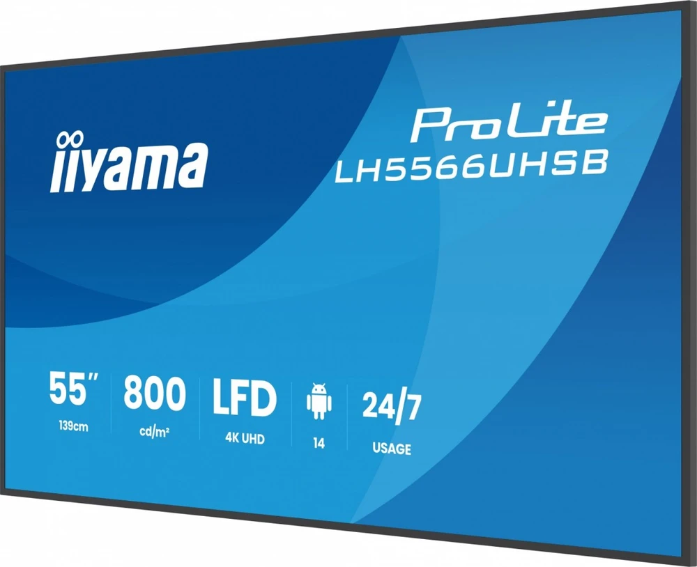 Monitorius iiyama LH5566UHSB-B1 139.0cm (55'') 16:9 2xHDMI+1xUSB-C IPS (LH5566UHSB-B1AG)