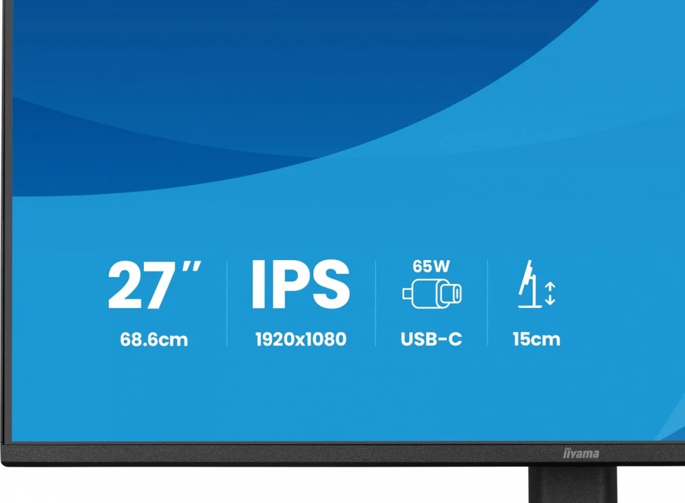 „iiyama XB2797HSN-B1 ProLite“ 27 colių „Full HD IPS“ USB-C prijungimo LAN monitorius