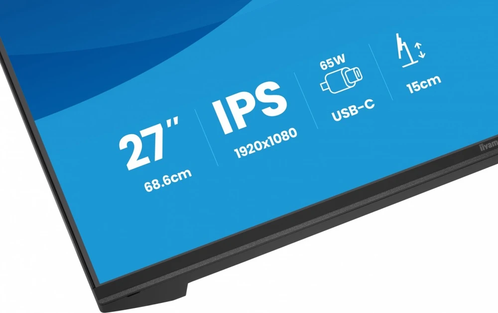 „iiyama XB2797HSN-B1 ProLite“ 27 colių „Full HD IPS“ USB-C prijungimo LAN monitorius