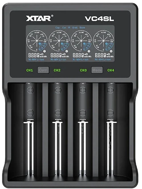 Kroviklis - Xtar VC4SL 1-4 Li-ion/Ni-MH, LCD Ekranas, USB-C