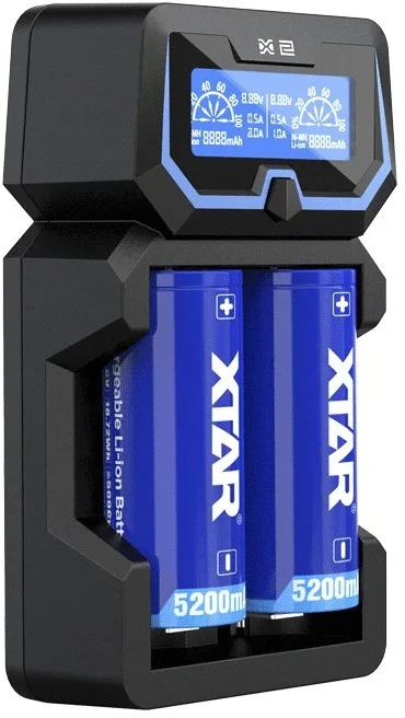 Įkroviklis do akumulatorów li-ion 18650 xtar x2 - 2 kanały
