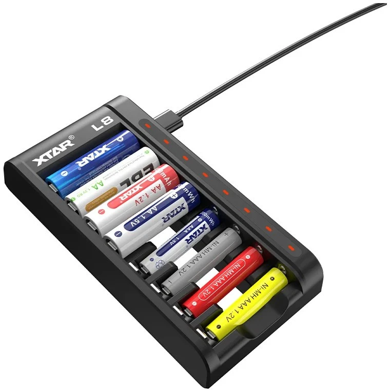 Xtar Baterija charger AA/AAA 1,5 V i 1,2V, smart - 8 slots