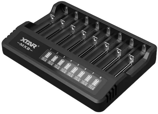 Įkroviklis do akumulatorów li-ion, ni-mh xtar mx8