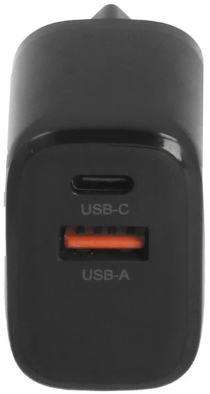 Įkroviklis Movano GaN 30W USB-C PD + USB-A (juodas)
