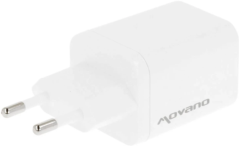 Įkroviklis Movano GaN 65W 2x USB-C PD + USB-A (baltas)