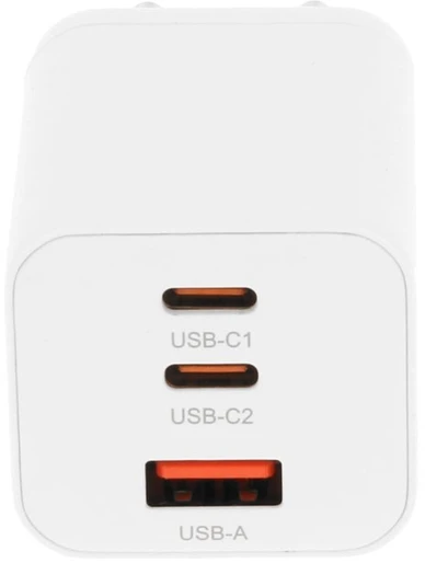 Įkroviklis Movano GaN 65W 2x USB-C PD + USB-A (baltas)