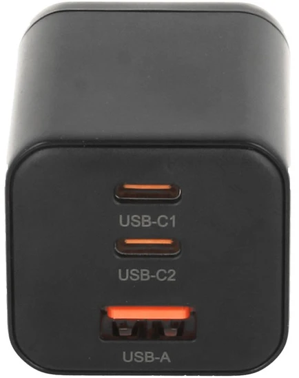 Įkroviklis Movano GaN 65W 2x USB-C PD + USB-A (juodas)