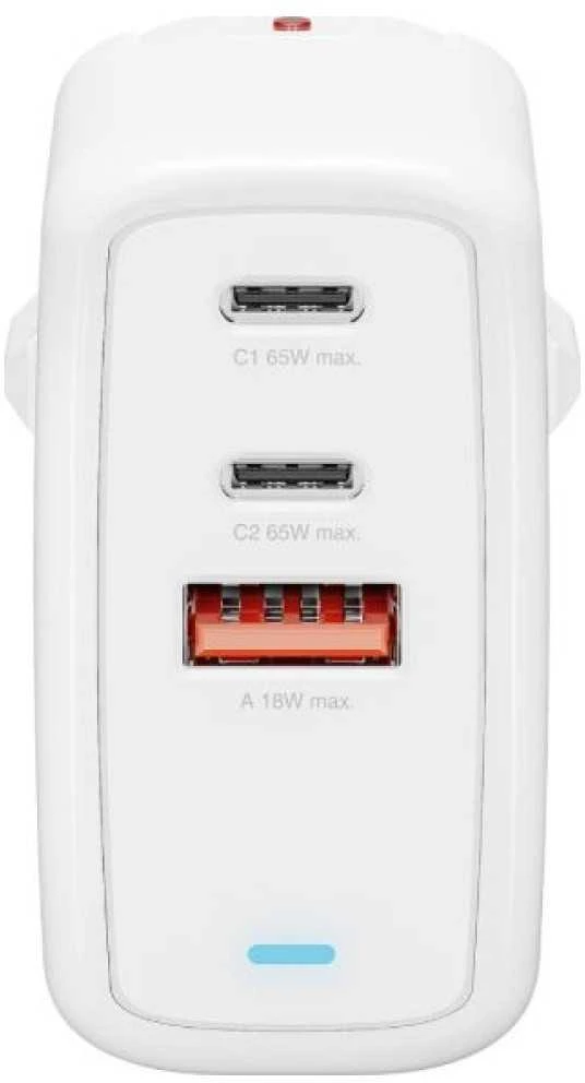4Smarts įkroviklis GaN Flex 65W 2 USB-C+1 USB-A baltas