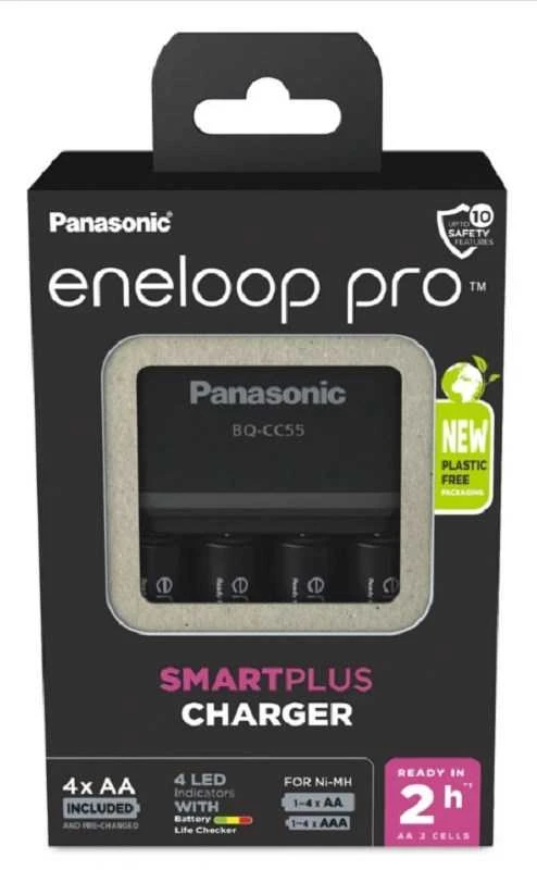 Įkroviklis panasonic smartplus + 4x aa eneloop pro 2500 mah