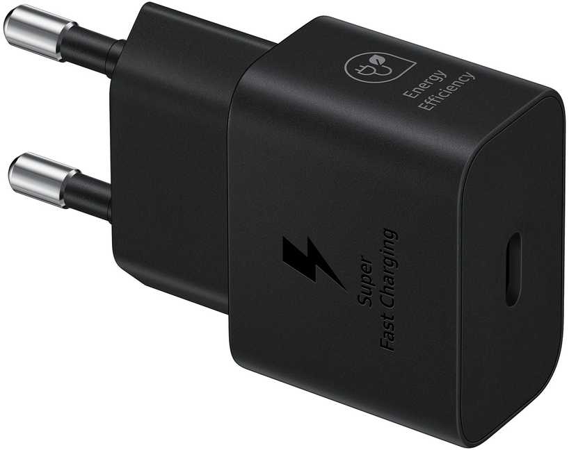 Įkroviklis samsung maitinimo adapteris 25w usb-c greitas įkrovimas 1m juodas
