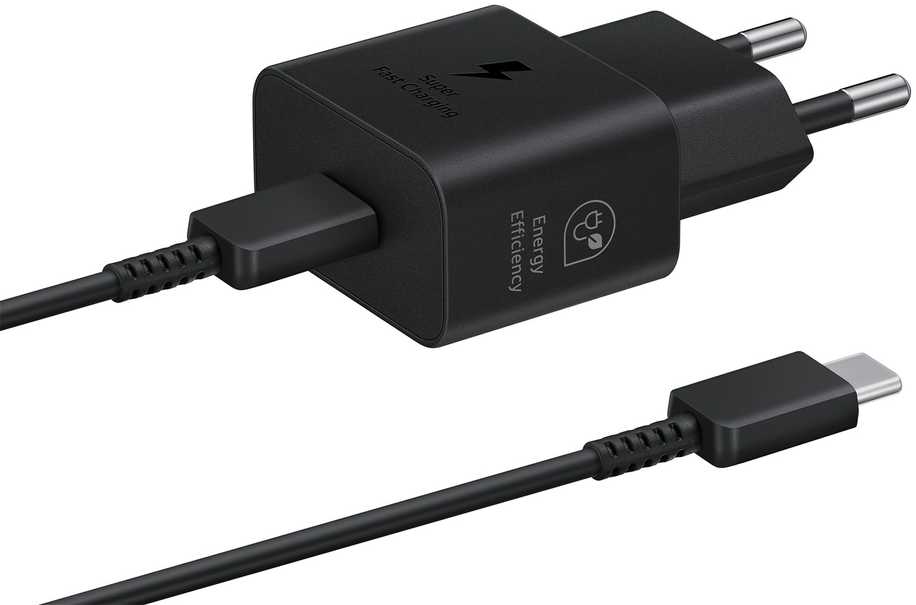 Įkroviklis samsung maitinimo adapteris 25w usb-c greitas įkrovimas 1m juodas