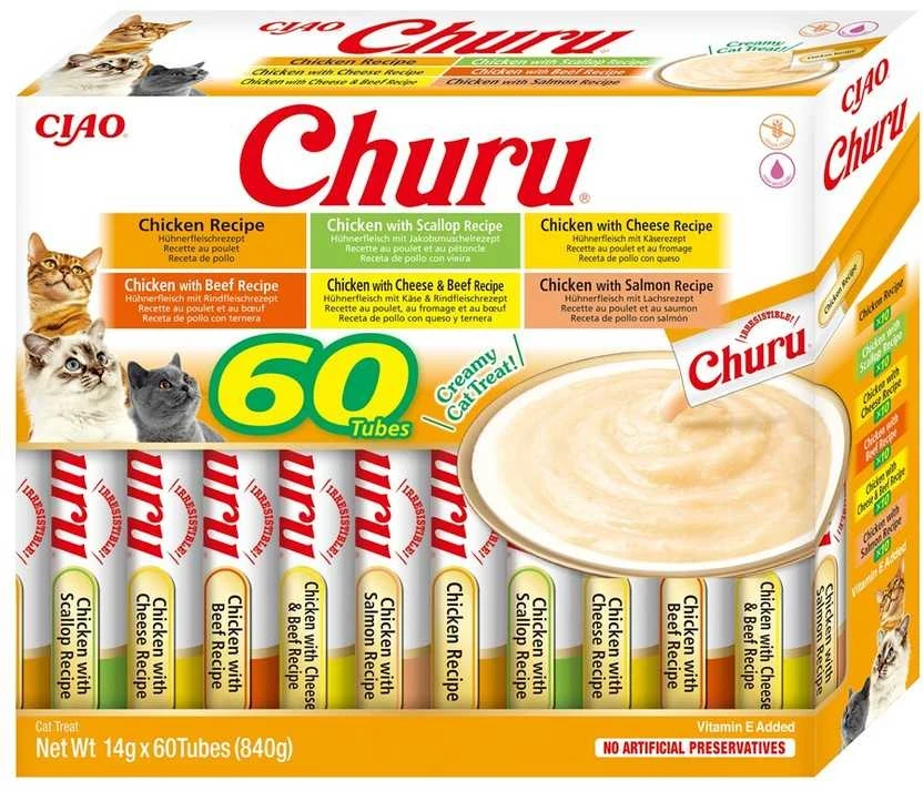 Inaba cat churu varieties - vištiena - przysmak katei 60 x 14 g