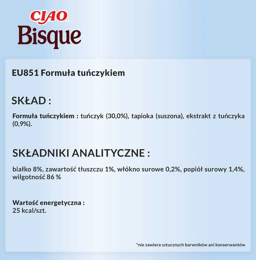 INABA Ciao Bisque - Tuno skonio ėdalas katėms, 1x40 g