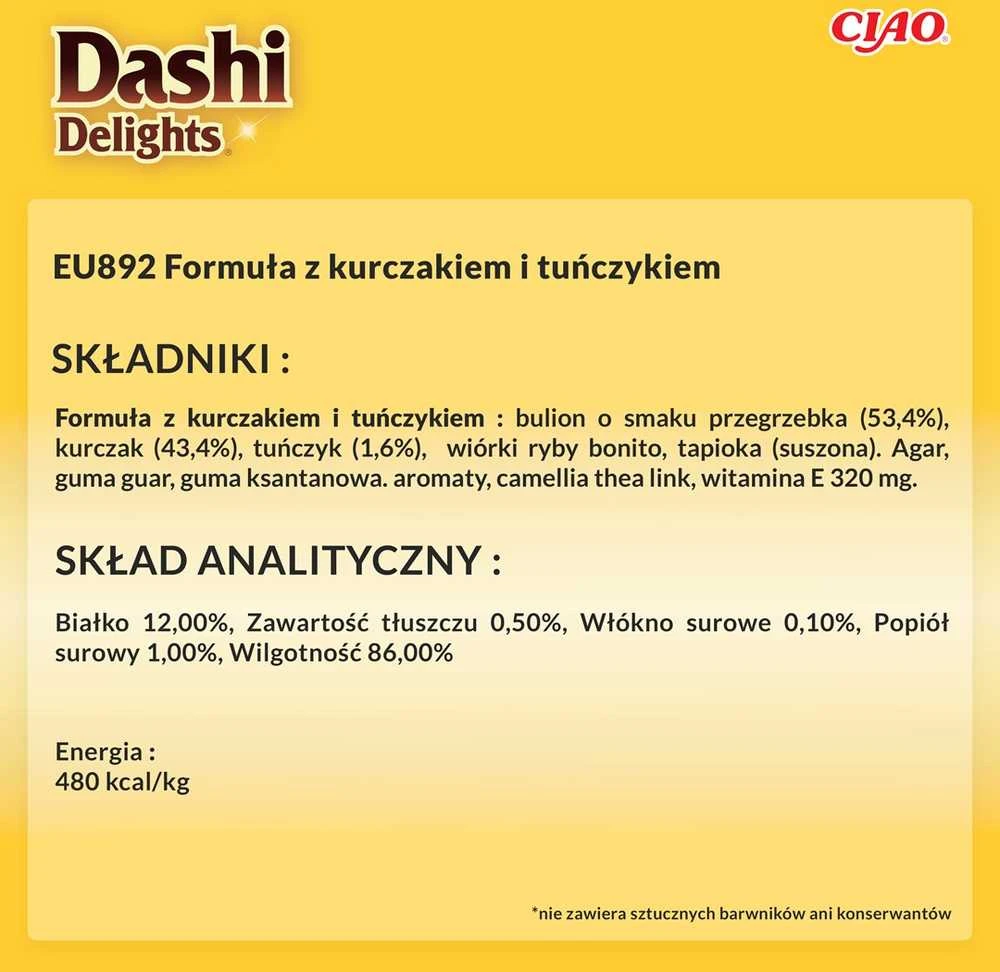 INABA CAT Dashi Delights Delicate Flakes vištiena su tunu - skanėstas katėms - 40g