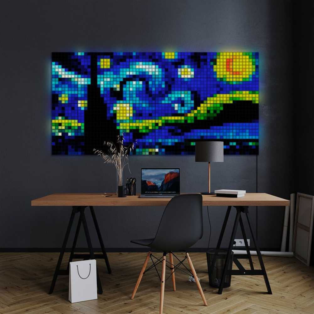 Inteligentne bloki twinkly squares combo pack 6 blocks (1 master + 5 extension) x 64 pikselių rgb