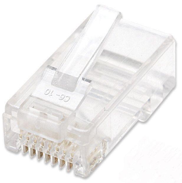 Intracom INTELLINET Cat5e RJ45 Moduliniai kištukai UTP 3 šakų tvirtai vielai 100 kištukų indelyje