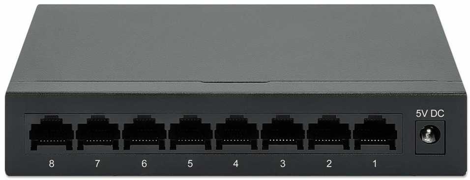 Šakotuvas Intellinet 530347 tinklo komutatorius Gigabit Ethernet (10/100/1000) Juoda