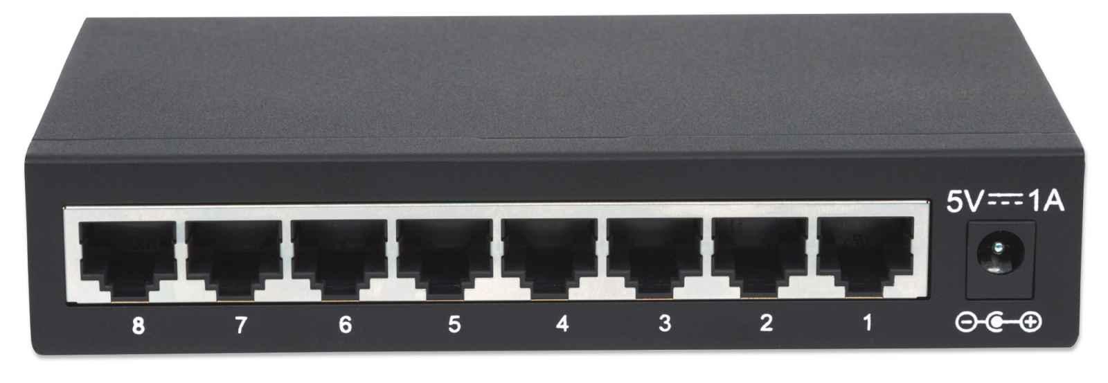 Šakotuvas Intellinet 530347 tinklo komutatorius Gigabit Ethernet (10/100/1000) Juoda