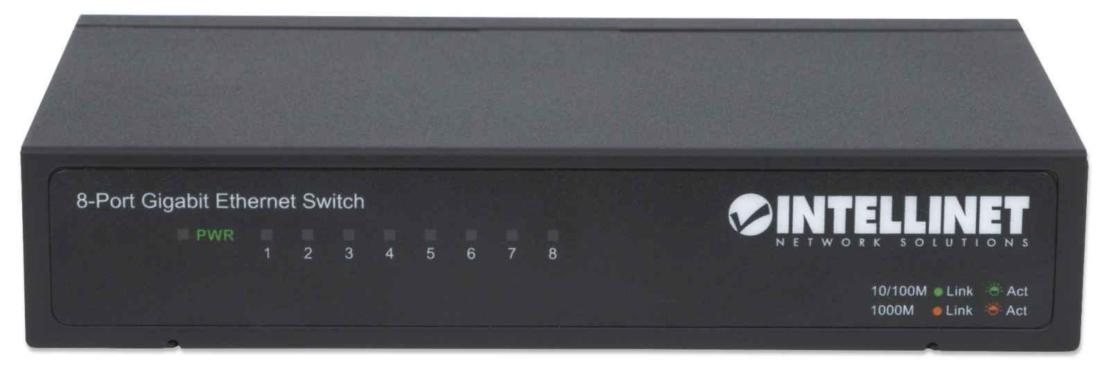 Šakotuvas Intellinet 530347 tinklo komutatorius Gigabit Ethernet (10/100/1000) Juoda
