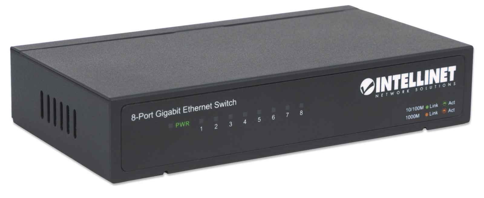 Šakotuvas Intellinet 530347 tinklo komutatorius Gigabit Ethernet (10/100/1000) Juoda