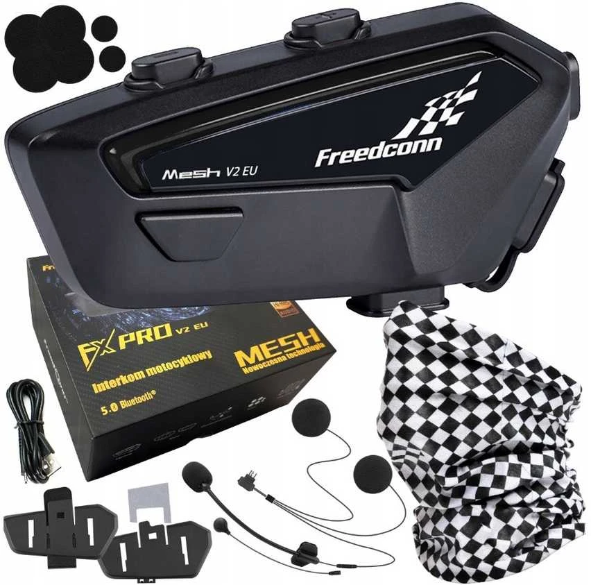 Ausinės Interkom motocyklowy freedconn fx pro v2 eu mesh