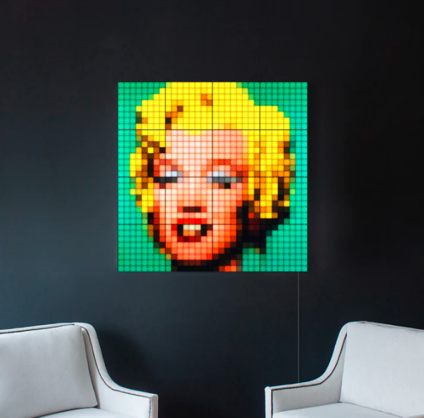 Išmaniosios LED plokštės Twinkly Squares (1 pagrindinė plokštė + 5 prailginimai) RGB, daugiaspalvės