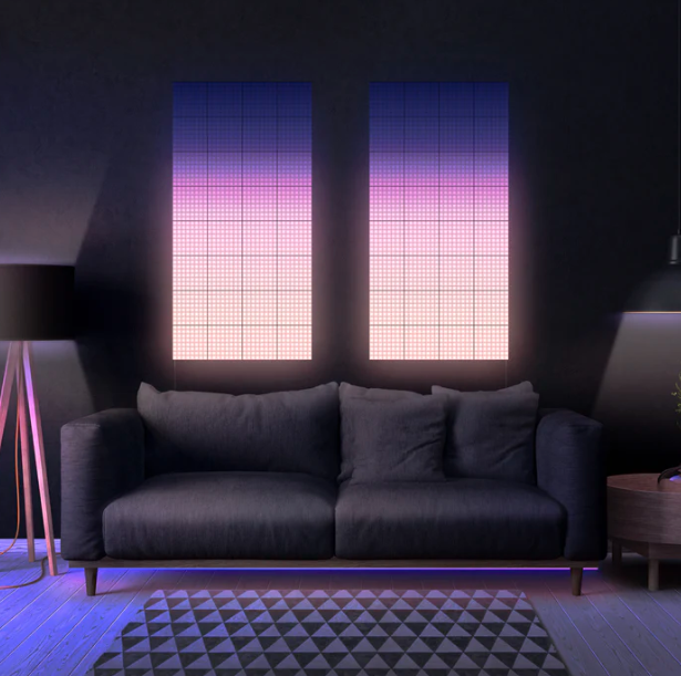 Išmaniosios LED plokštės Twinkly Squares (1 pagrindinė plokštė + 5 prailginimai) RGB, daugiaspalvės